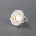Samira Round Stepped Recessed Spotlight,  1 x GU10, White Paintable Gypsum, Cut Out: D:103mm additional 3