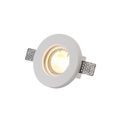 Samira Round Stepped Recessed Spotlight,  1 x GU10, White Paintable Gypsum, Cut Out: D:103mm additional 7