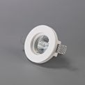 Samira Round Stepped Recessed Spotlight,  1 x GU10, White Paintable Gypsum, Cut Out: D:103mm additional 4