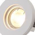 Samira Round Stepped Recessed Spotlight,  1 x GU10, White Paintable Gypsum, Cut Out: D:103mm additional 10