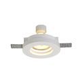 Samira Round Stepped Recessed Spotlight,  1 x GU10, White Paintable Gypsum, Cut Out: D:103mm additional 5