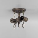 Marina Semi Ceiling Kit, 2 x E27, Aged Antique Brass additional 1