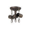 Marina Semi Ceiling Kit, 2 x E27, Aged Antique Brass additional 2