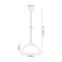 Alicia 38cm Small Pendant, 1 x E27, Graphite/Satin Nickel additional 12