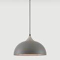 Alicia 38cm Small Pendant, 1 x E27, Sand Grey/Satin Nickel additional 2