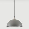 Alicia 38cm Small Pendant, 1 x E27, Sand Grey/Satin Nickel additional 1