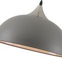 Alicia 38cm Small Pendant, 1 x E27, Sand Grey/Satin Nickel additional 6