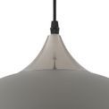 Alicia 38cm Small Pendant, 1 x E27, Sand Grey/Satin Nickel additional 7