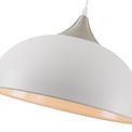 Alicia 38cm Small Pendant, 1 x E27, Sand White/Satin Nickel additional 6
