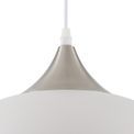 Alicia 38cm Small Pendant, 1 x E27, Sand White/Satin Nickel additional 7