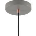 Bronx Small Pendant, 1 x E27, Sand Grey/Copper/White additional 6