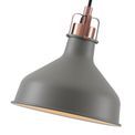 Bronx Small Pendant, 1 x E27, Sand Grey/Copper/White additional 5