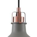 Bronx Small Pendant, 1 x E27, Sand Grey/Copper/White additional 8