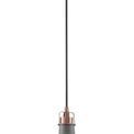 Bronx Small Pendant, 1 x E27, Sand Grey/Copper/White additional 3