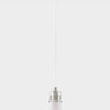 Bronx Small Pendant, 1 x E27, Sand White/Satin Nickel/White additional 1