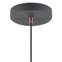 Bronx Medium Pendant, 1 x E27, Graphite/Copper/White additional 5