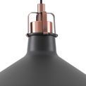 Bronx Medium Pendant, 1 x E27, Graphite/Copper/White additional 6