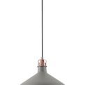 Bronx Medium Lighting Pendant, 1 x E27, Sand Grey/Copper/White additional 4