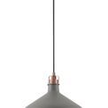 Bronx Medium Lighting Pendant, 1 x E27, Sand Grey/Copper/White additional 3