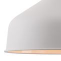 Bronx Medium Pendant Light in Sand White/Satin Nickel/White additional 9
