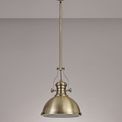 Lucinda Pendant, 1 x E27, Antique Brass/Frosted Glass additional 2