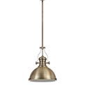 Lucinda Pendant, 1 x E27, Antique Brass/Frosted Glass additional 3