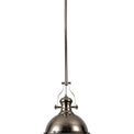 Lucinda Pendant, 1 x E27, Polished Nickel/Frosted Glass additional 3