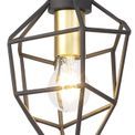 Destiny Small Pendant, 1 x E27, Painted Gold &amp; Sand Black additional 10