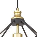 Destiny Medium Pendant, 1 x E27, Painted Gold &amp; Sand Black additional 8