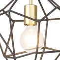 Destiny Medium Pendant, 1 x E27, Painted Gold &amp; Sand Black additional 10