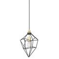 Destiny Medium Pendant, 1 x E27, Painted Gold &amp; Sand Black additional 5
