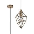 Destiny Antique Brass Small Pendant Light with 1 x E27 Socket additional 3