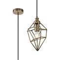 Destiny Antique Brass Small Pendant Light with 1 x E27 Socket additional 4