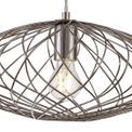 Lyla Elliptical Sphere Pendant, 1 x E27, Polished Nickel additional 10