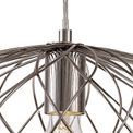 Lyla Elliptical Sphere Pendant, 1 x E27, Polished Nickel additional 8