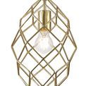 Evie Curved Cylinder Pendant, 1 x E27, Polished Brass additional 9