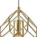 Evie Curved Cylinder Pendant, 1 x E27, Polished Brass additional 8