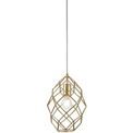 Evie Curved Cylinder Pendant, 1 x E27, Polished Brass additional 3