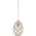 Evie Curved Cylinder Pendant, 1 x E27, Polished Brass additional 4