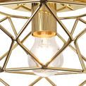 Evie Polished Brass Flush Ceiling Light for E27 Bulb additional 8