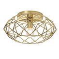 Evie Polished Brass Flush Ceiling Light for E27 Bulb additional 3