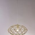 Evie Elliptical Sphere Pendant, 1 x E27, Polished Brass additional 2