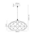 Evie Elliptical Sphere Pendant, 1 x E27, Polished Brass additional 16
