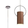 Aleana Single Pendant, 1 x E27, Coffee/Polished Chrome additional 3