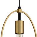 Hera Single Small Circular Pendant in Sand Gold and Matt Black Finish additional 11