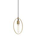 Hera Single Small Circular Pendant in Sand Gold and Matt Black Finish additional 6