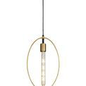 Hera Single Large Circle Pendant, 1 Light E27, Sand Gold/Matt Black additional 4