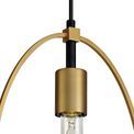 Hera Single Large Circle Pendant, 1 Light E27, Sand Gold/Matt Black additional 9