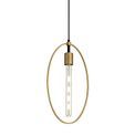 Hera Single Large Circle Pendant, 1 Light E27, Sand Gold/Matt Black additional 3