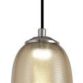 Bethany Pendant, 1 x 8W LED, 4000K, 720lm, Champagne/Black, additional 7